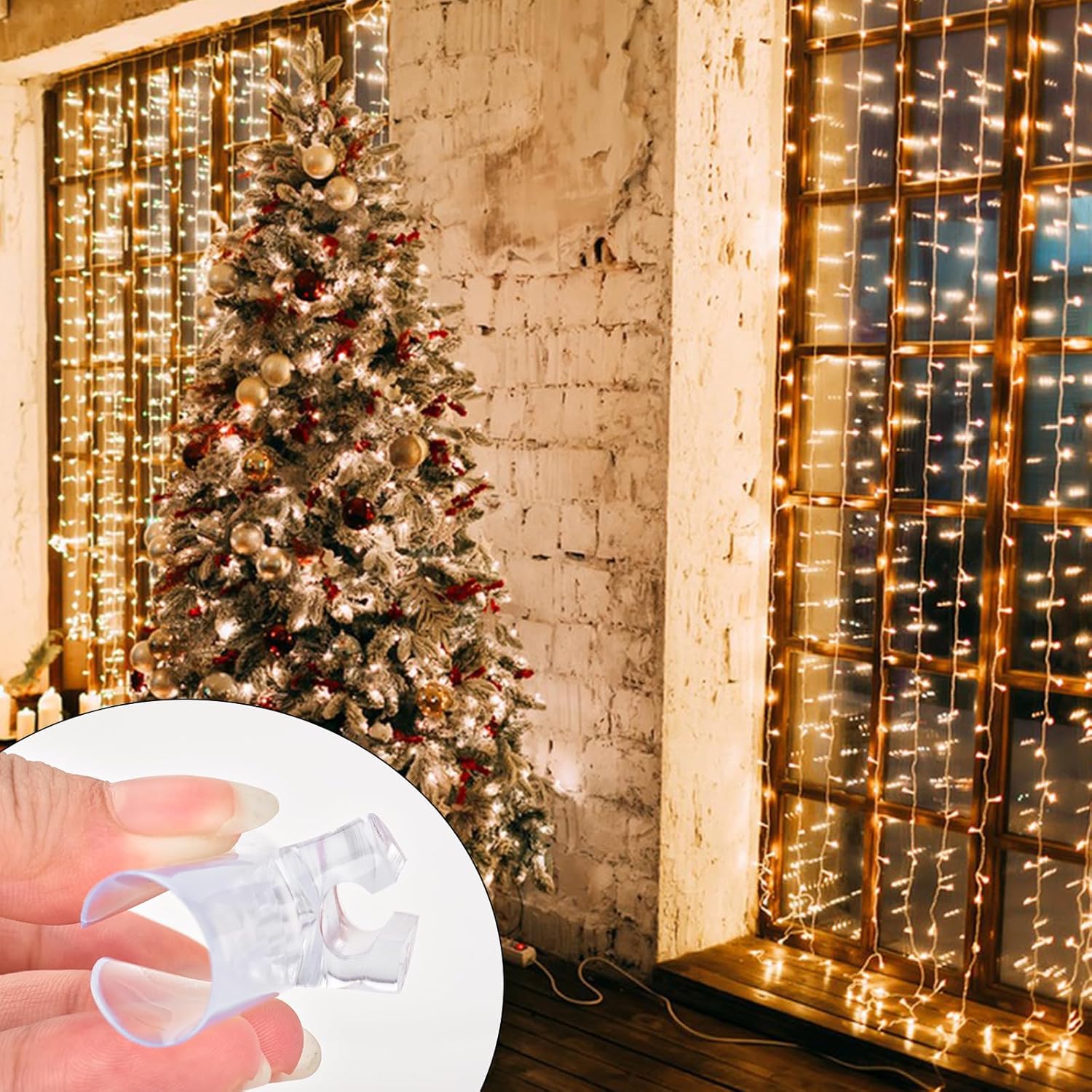 Christmas Light String Suction Cup Holders & Hooks for Seasonal Lights & Xmas Decorations 50Pcs
