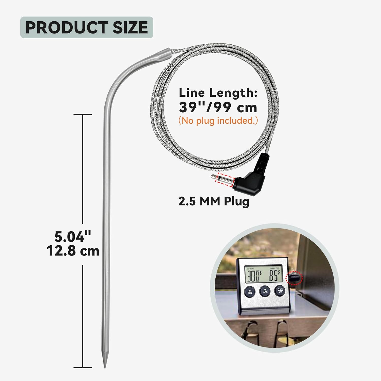 Tp700 Probe Thermometer Digital Meat Food Grill BBQ Cooking Kitchen Thermometer, 1 Pack 1 Piece