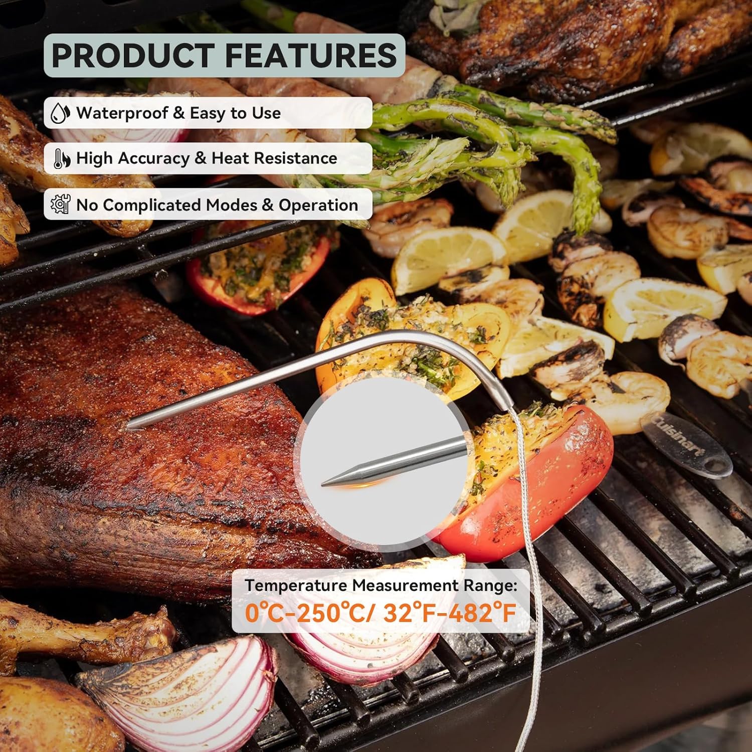 Tp700 Probe Thermometer Digital Meat Food Grill BBQ Cooking Kitchen Thermometer, 1 Pack 1 Piece