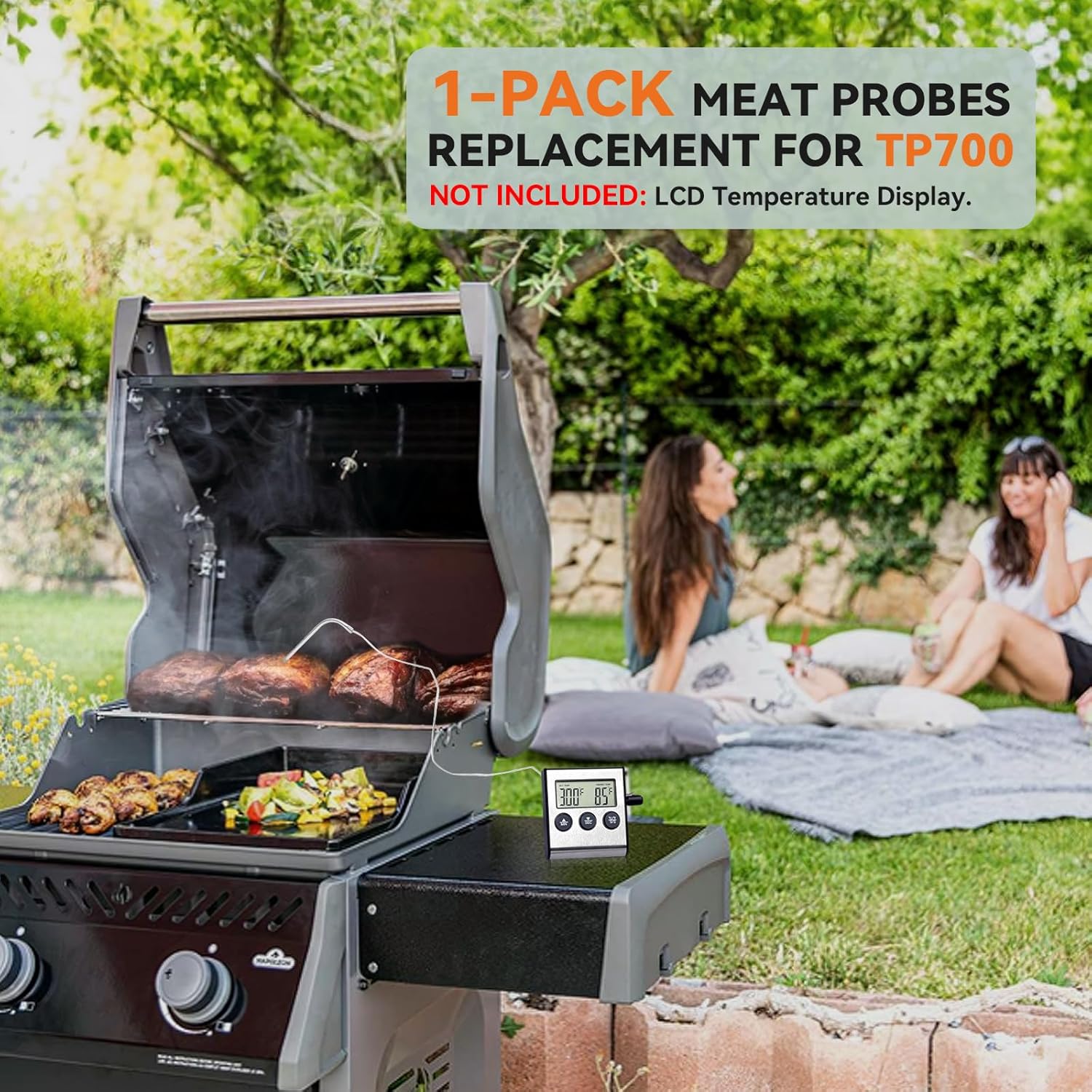 Tp700 Probe Thermometer Digital Meat Food Grill BBQ Cooking Kitchen Thermometer, 1 Pack 1 Piece