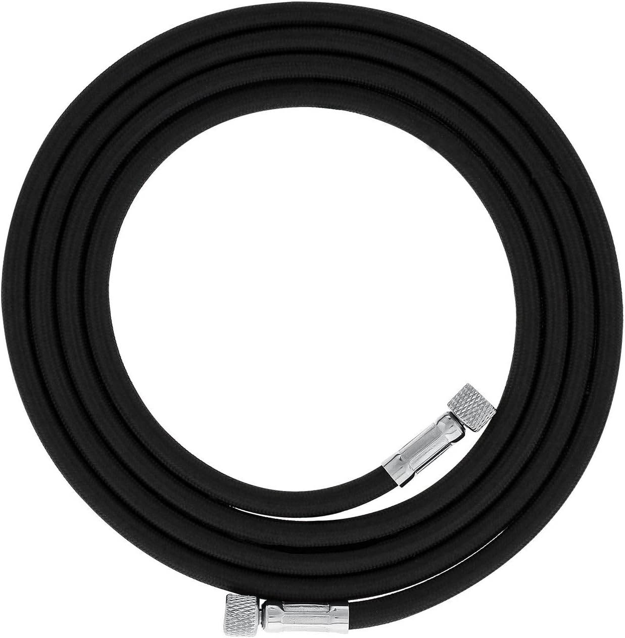 Premium 10 Foot Nylon Braided Airbrush Hose with Standard 1/8" Size Fittings on Both Ends Hose Color May Vary