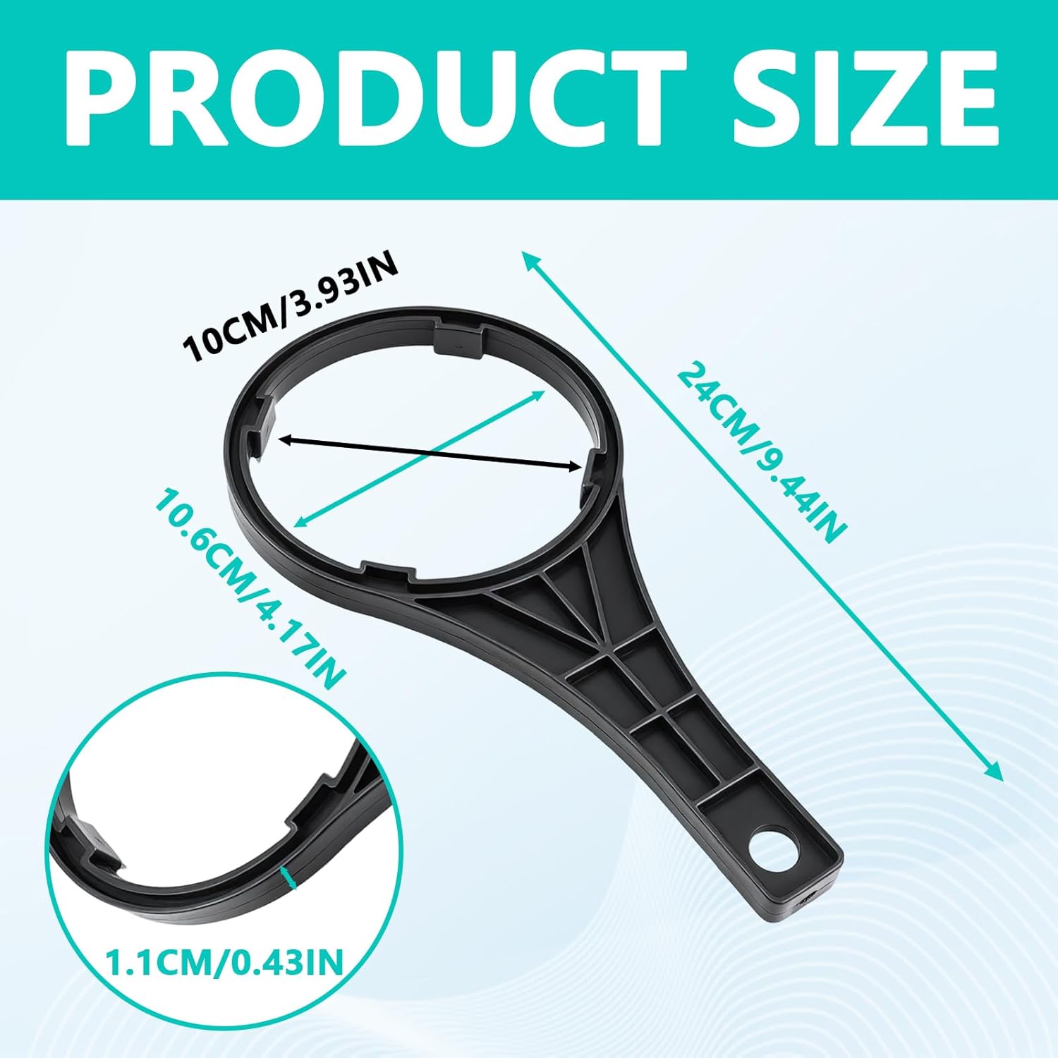 SW-2 Water Filter Housing Wrench - 4.9 inch ID, Big Blue Filter Wrench Fits for Pentair Pentek/Everpure 4 3/4″ Standard Housings, American Plumber #152037/ww34, 10"x2.5" and 20"x2.5" Housings