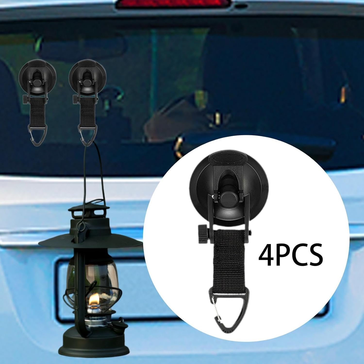 4 Pack Adjustable Strap Hooks for Tarp Tent Secure Attachment Multi Functional