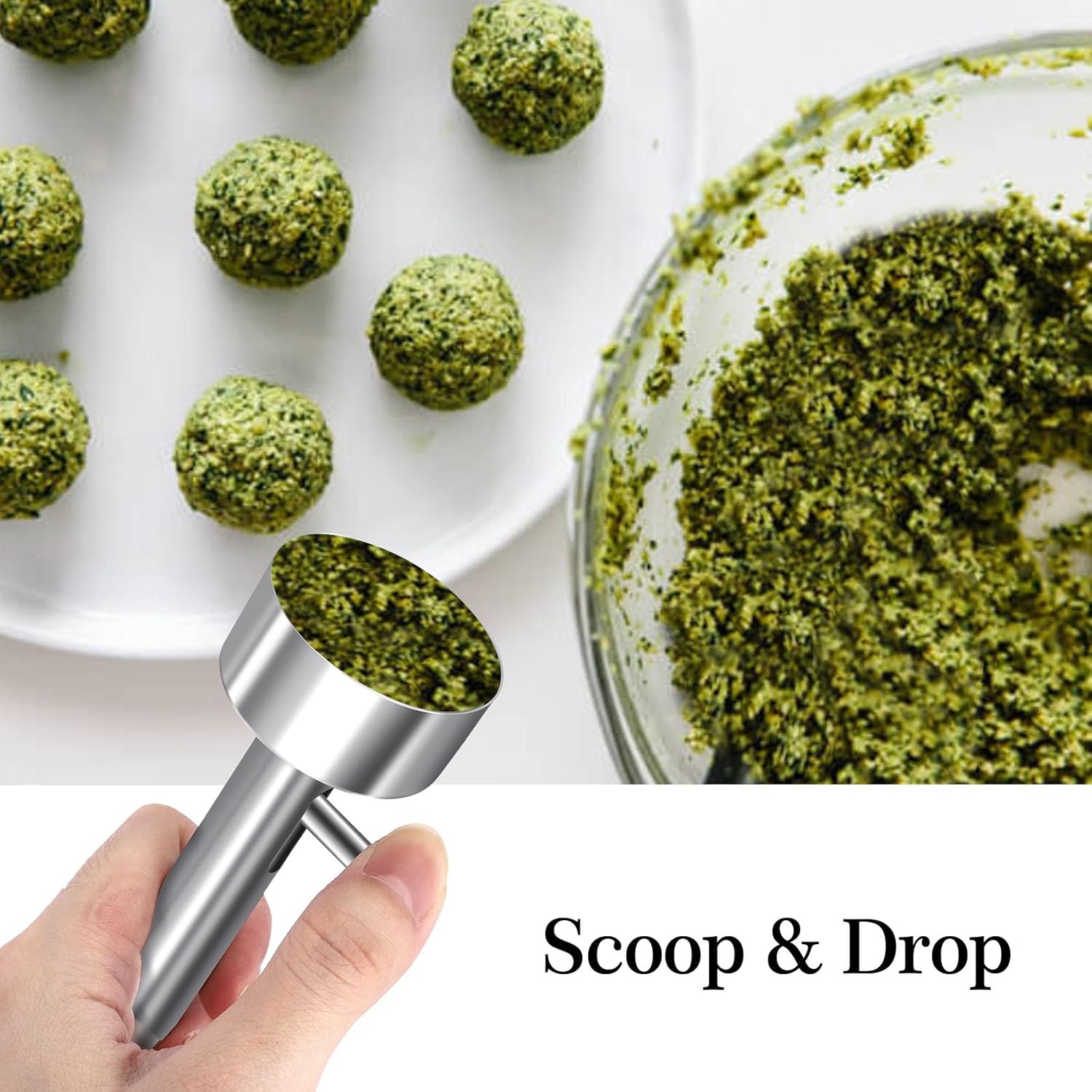 Professional Patty Maker with Thumb Grip - Perfect for Falafel Burgers and Meatballs