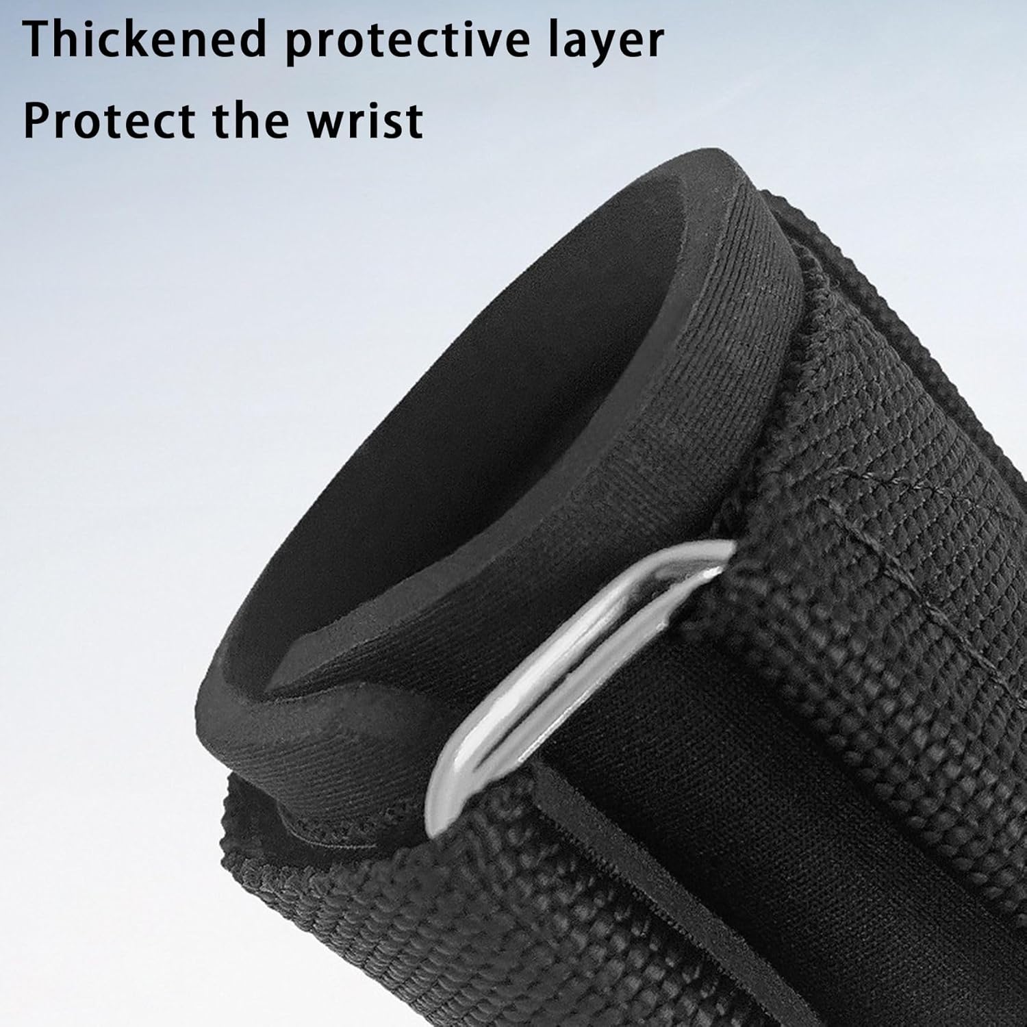 Weight Lifting Wrist Strap Hooks - Black - 1 Pair