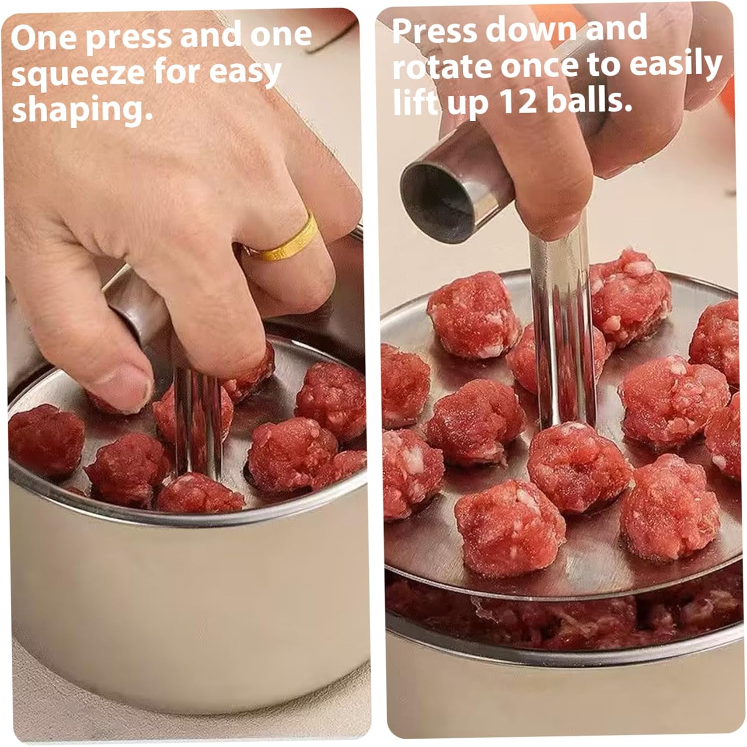 Stainless Steel Meatball Maker Scoop Silver 1 Piece