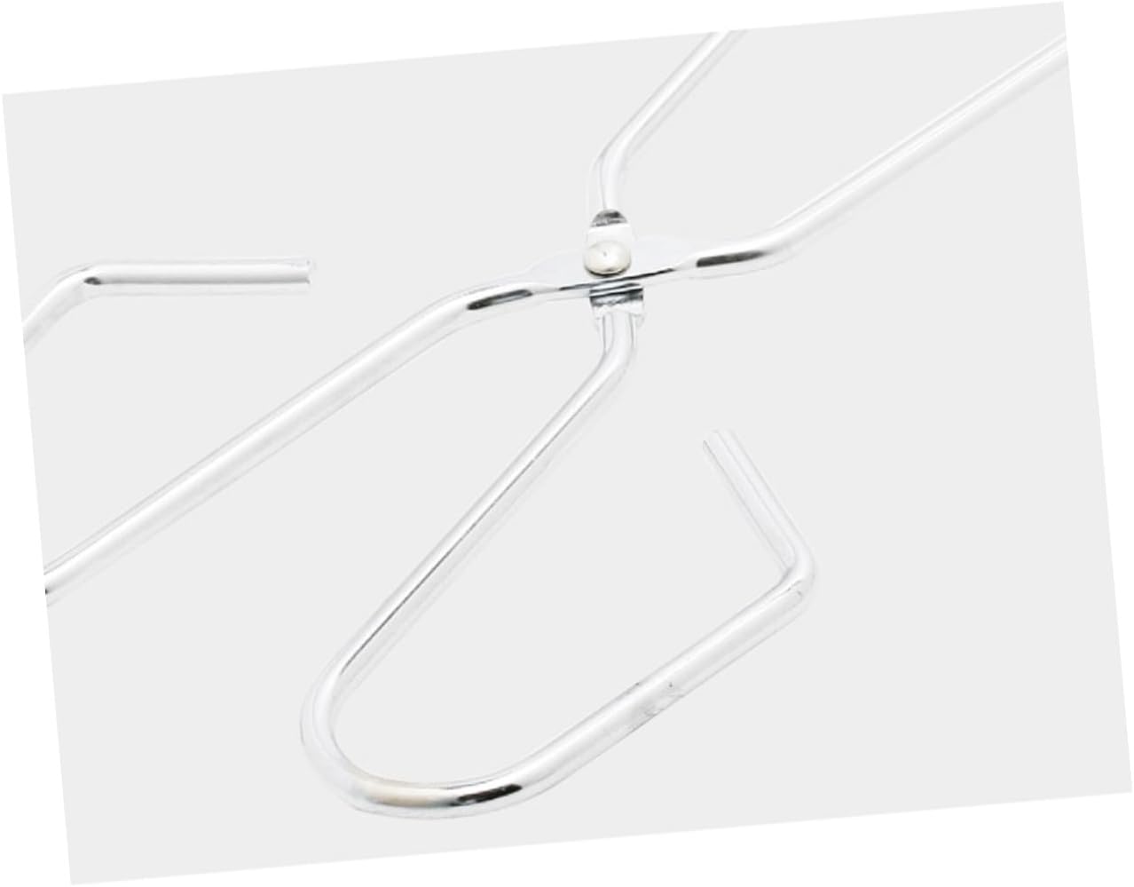 Silver Stainless Steel BBQ Tongs with Long Handle Heat Resistant Barbecue Tongs for Meat & Vegetables