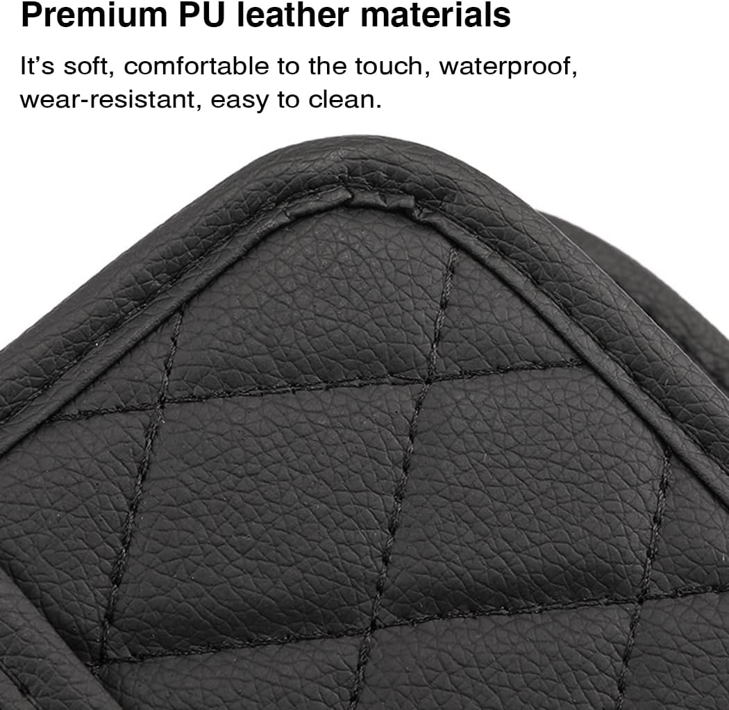 Car Seat Organizer 2 Pack - Black Backrest Storage Bag with Pockets - Car Interior Accessory