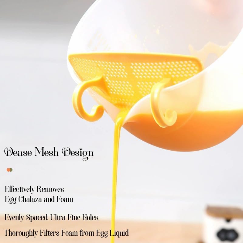 Multifunctional Colander Bowl with Strainer - Measuring Cup/Funnel / Egg Separator - Ideal for Baking