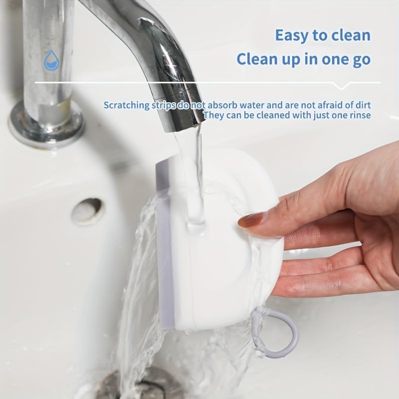 2 Pack Silicone Squeegee with Hanging Hook for Bathroom Mirror and Car Streak-Free Cleaning Tool