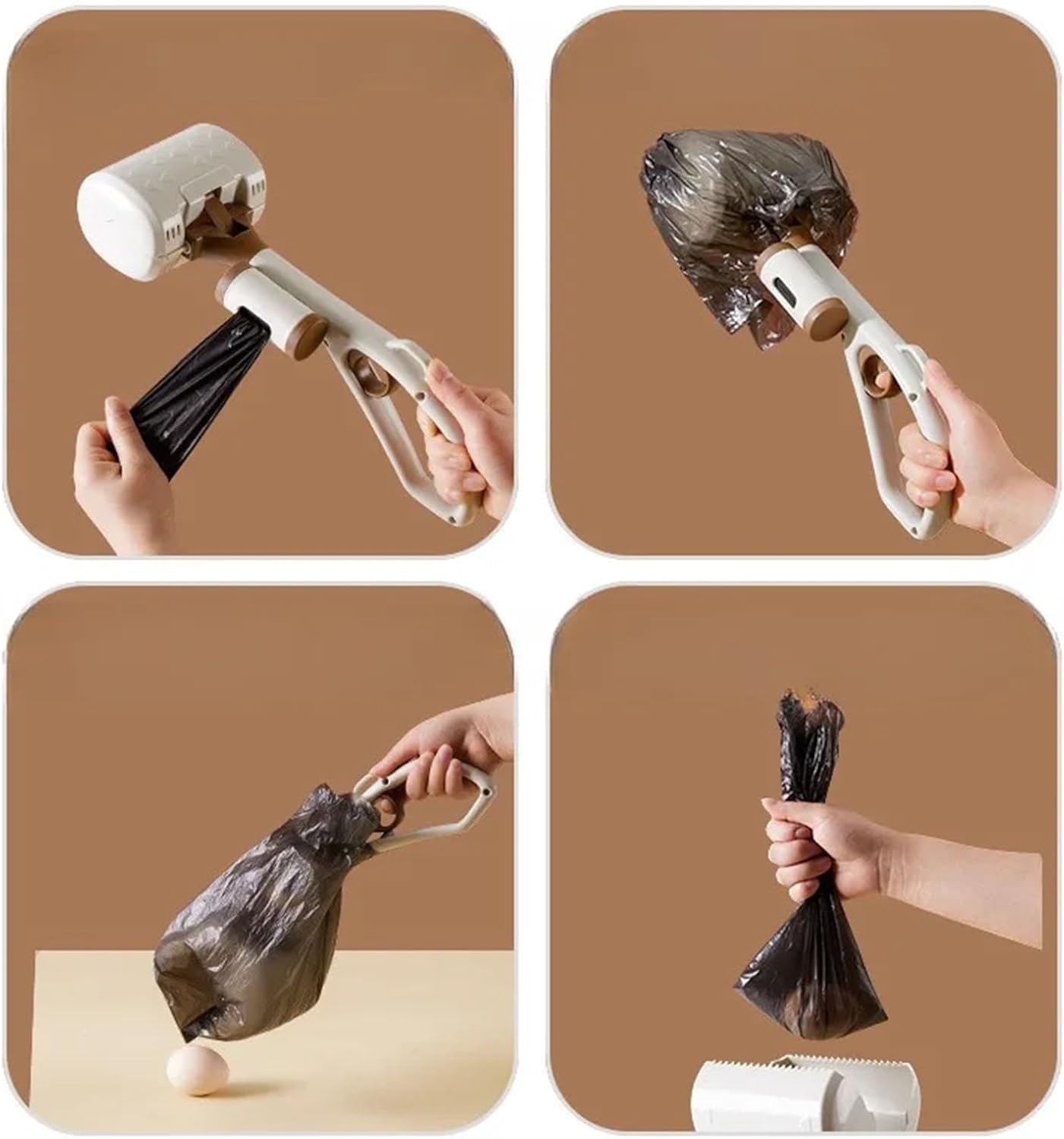 Dog Poop Scoop Long Steel 60cm One-Handed Operation Garden Park Use