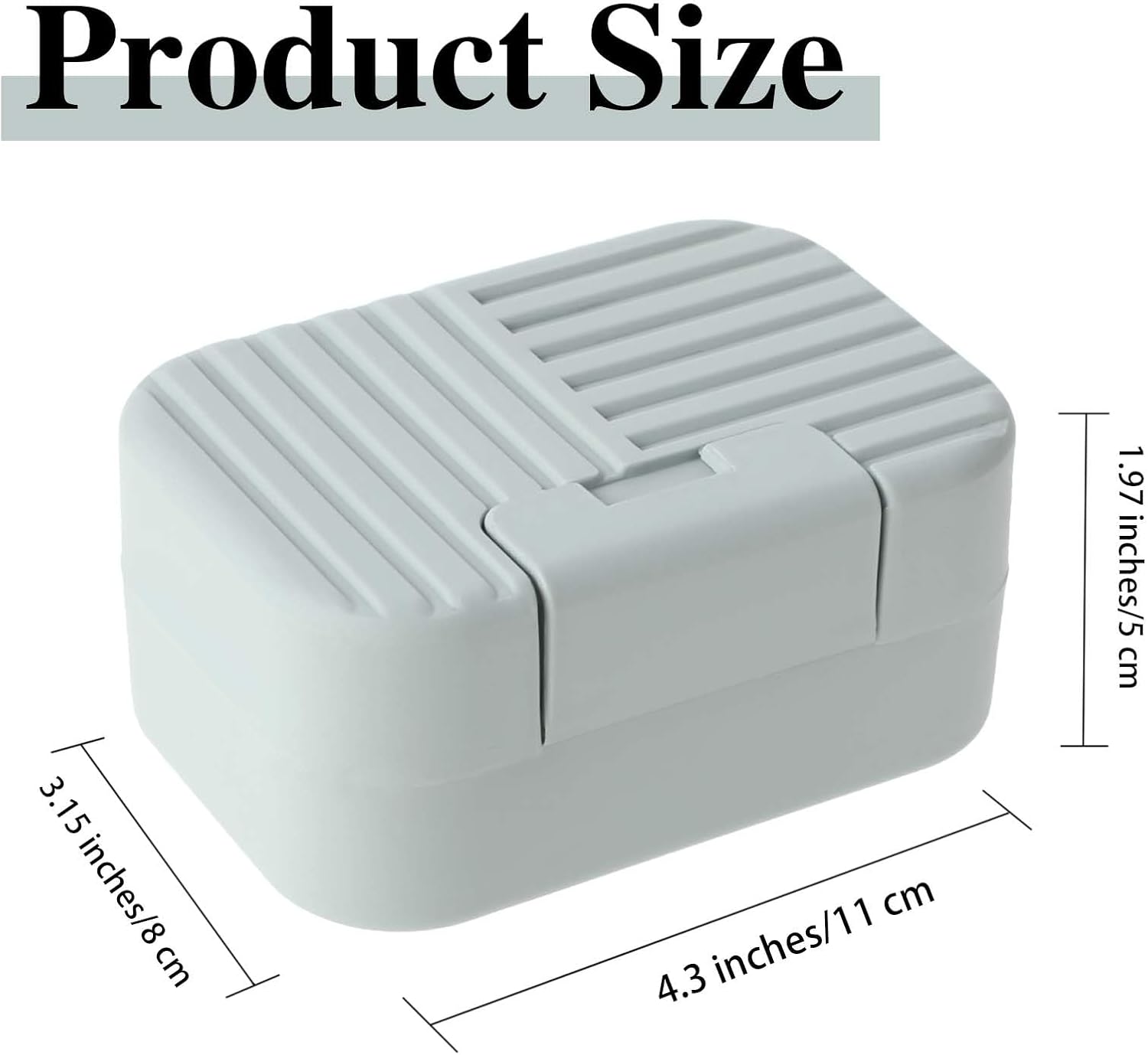 2 Pack Travel Soap Case with Lever - Holder for Soap & Shampoo Bars with Secure 4-Point Closure