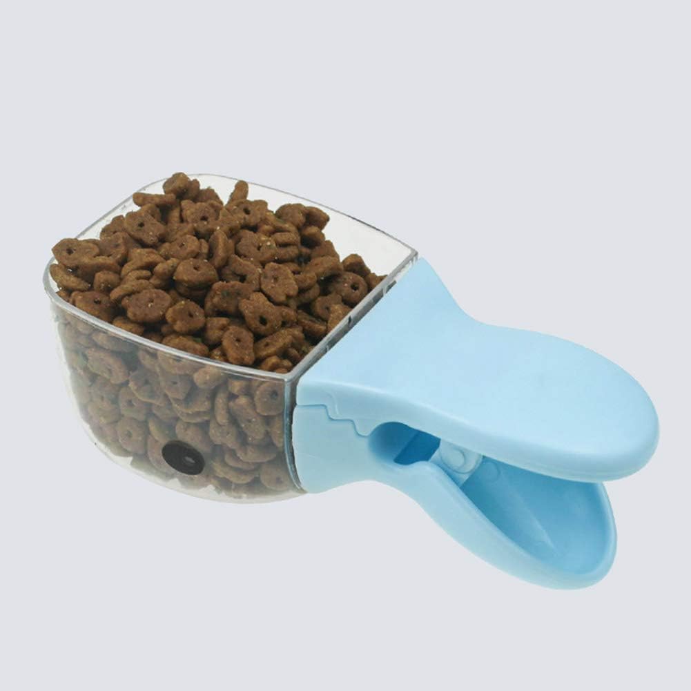 3-Piece Pet Food Scoop Set 2-in-1 Dog Cat Feeding Spoon with Food Bag Sealing Clip