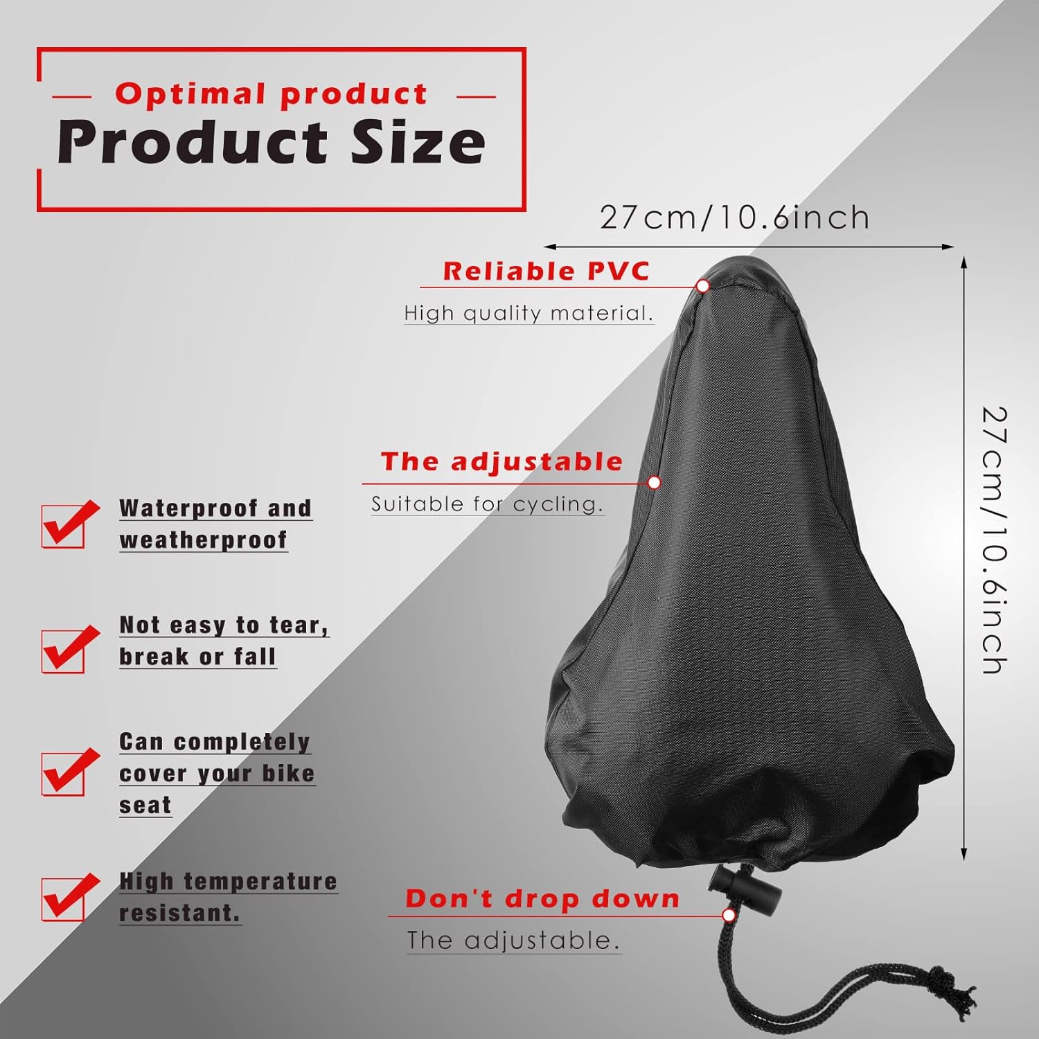 2 Pack Bicycle Saddle Bags Black and Hidden Blue Waterproof Rainproof Material Universal Bike Seat Cover Accessories for Men Women