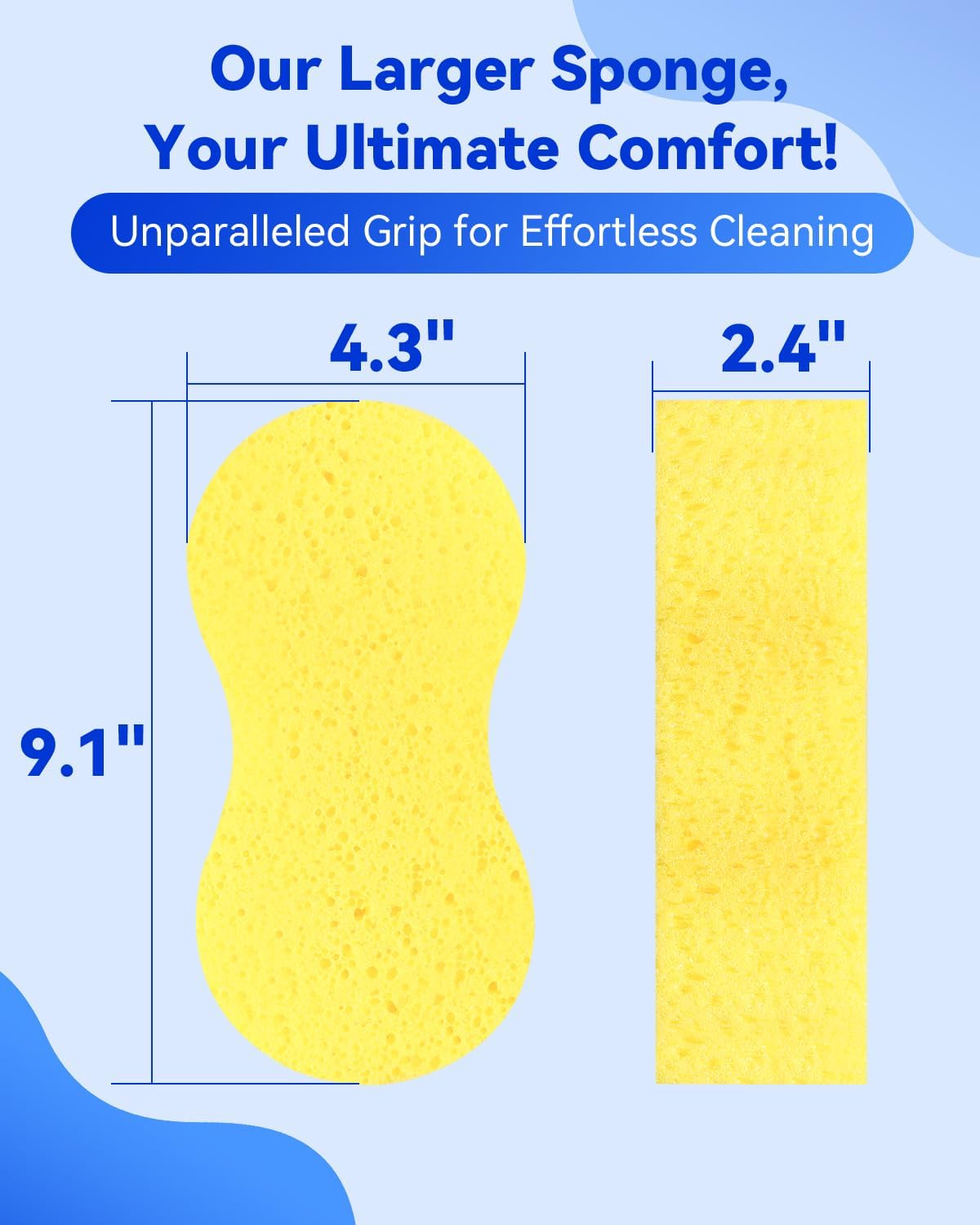 1 Piece Yellow Soft Sponge Large Car Cleaning Sponge Multifunctional Cleaning Sponge Easy to Use Thickened Foam Rubber Large Boat Shaped Sponge Suitable for Kitchen Bathroom Home Cleaning