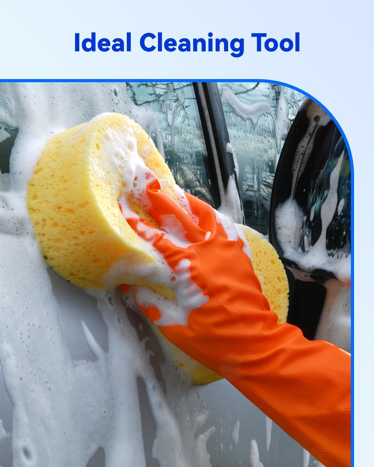 1 Piece Yellow Soft Sponge Large Car Cleaning Sponge Multifunctional Cleaning Sponge Easy to Use Thickened Foam Rubber Large Boat Shaped Sponge Suitable for Kitchen Bathroom Home Cleaning