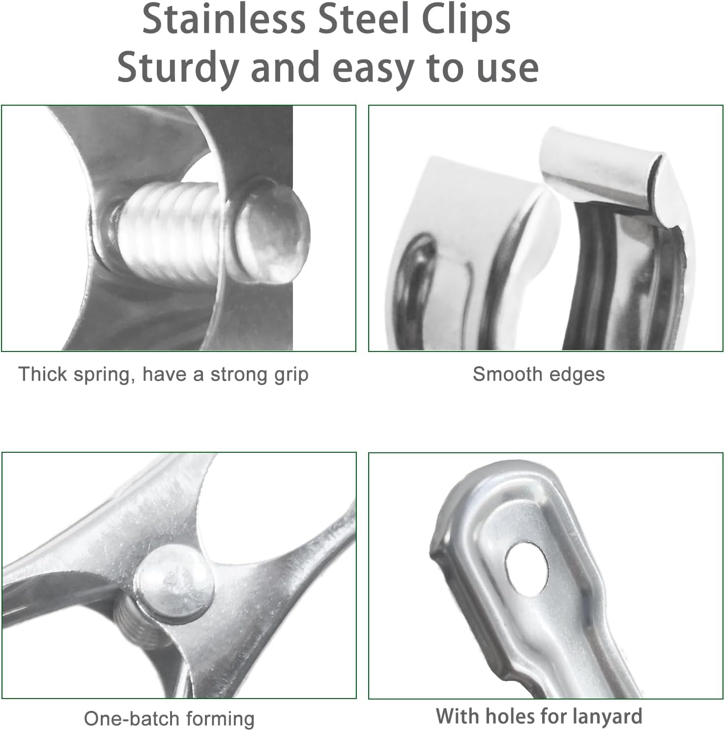 40 Pack Stainless Steel Plant Clips Strong Grip Garden Clamps for Greenhouse Netting Plant Support Greenhouse Accessories