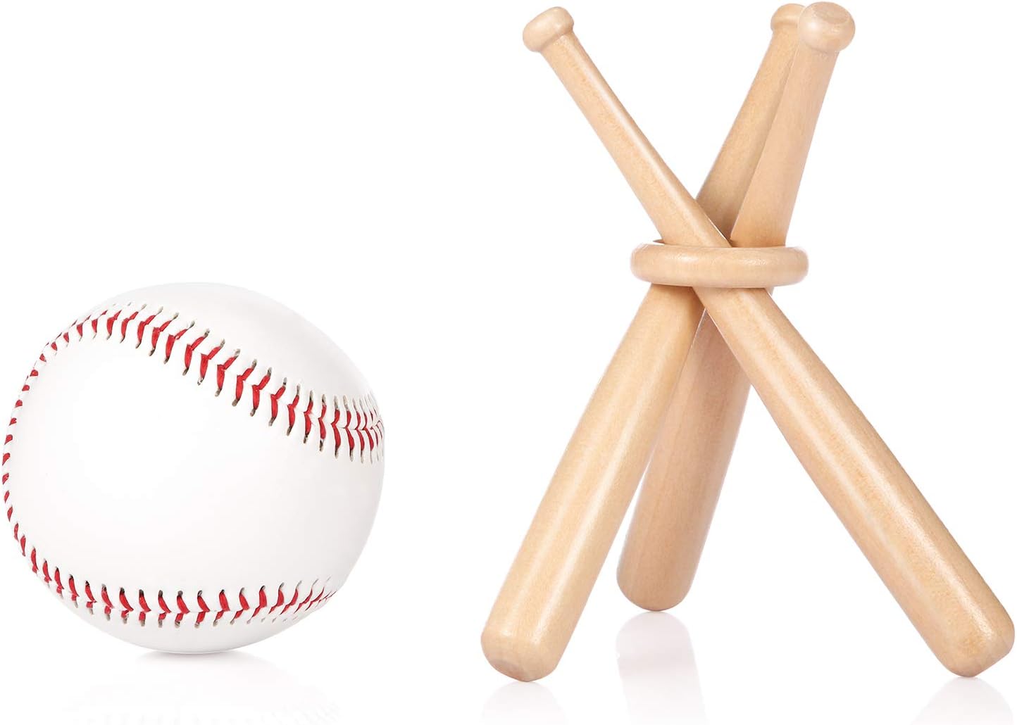 Baseball Ring Holder Stand - Natural Wood Finish - Bat Display Stand - Baseball Gift - Sports Decor - Wooden Display Rack - Ideal for Collectors & Enthusiasts - Perfect for Showrooms & Home Decor