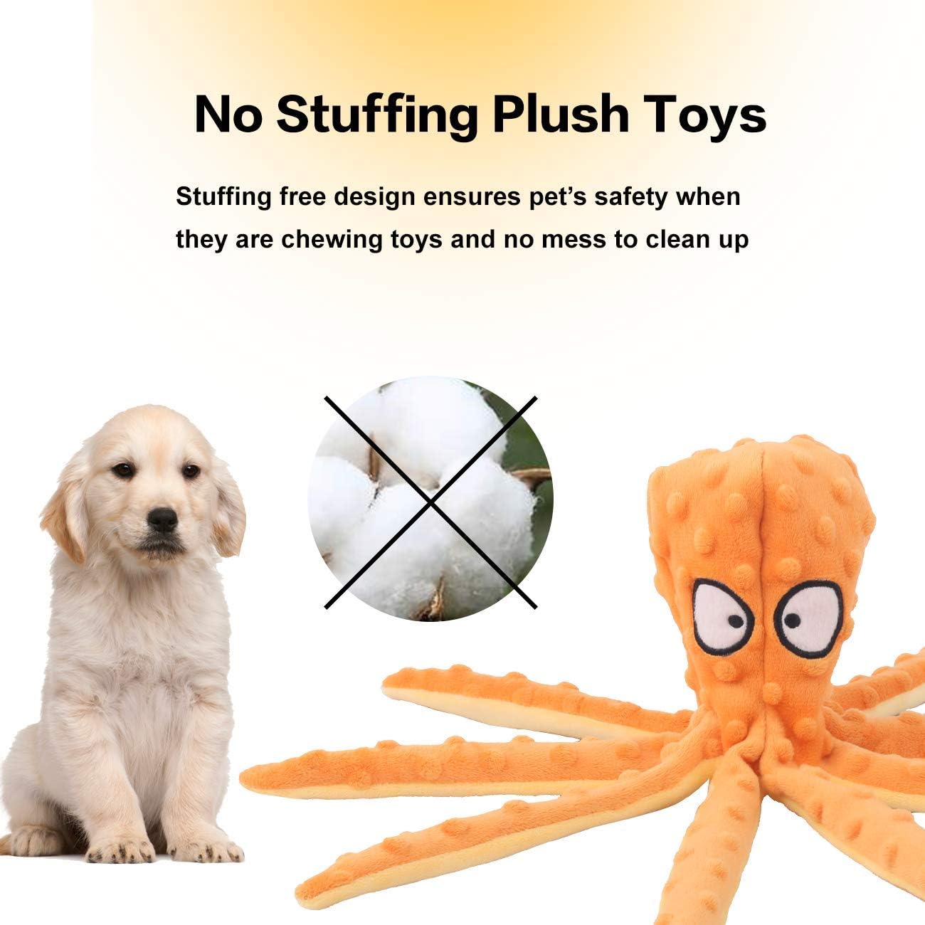 2-Pack Squeaky Plush Dog Toys for Chewers Puppy Teething Durable Interactive Chew Toys for Small Medium Large Dogs Training and Boredom Relief