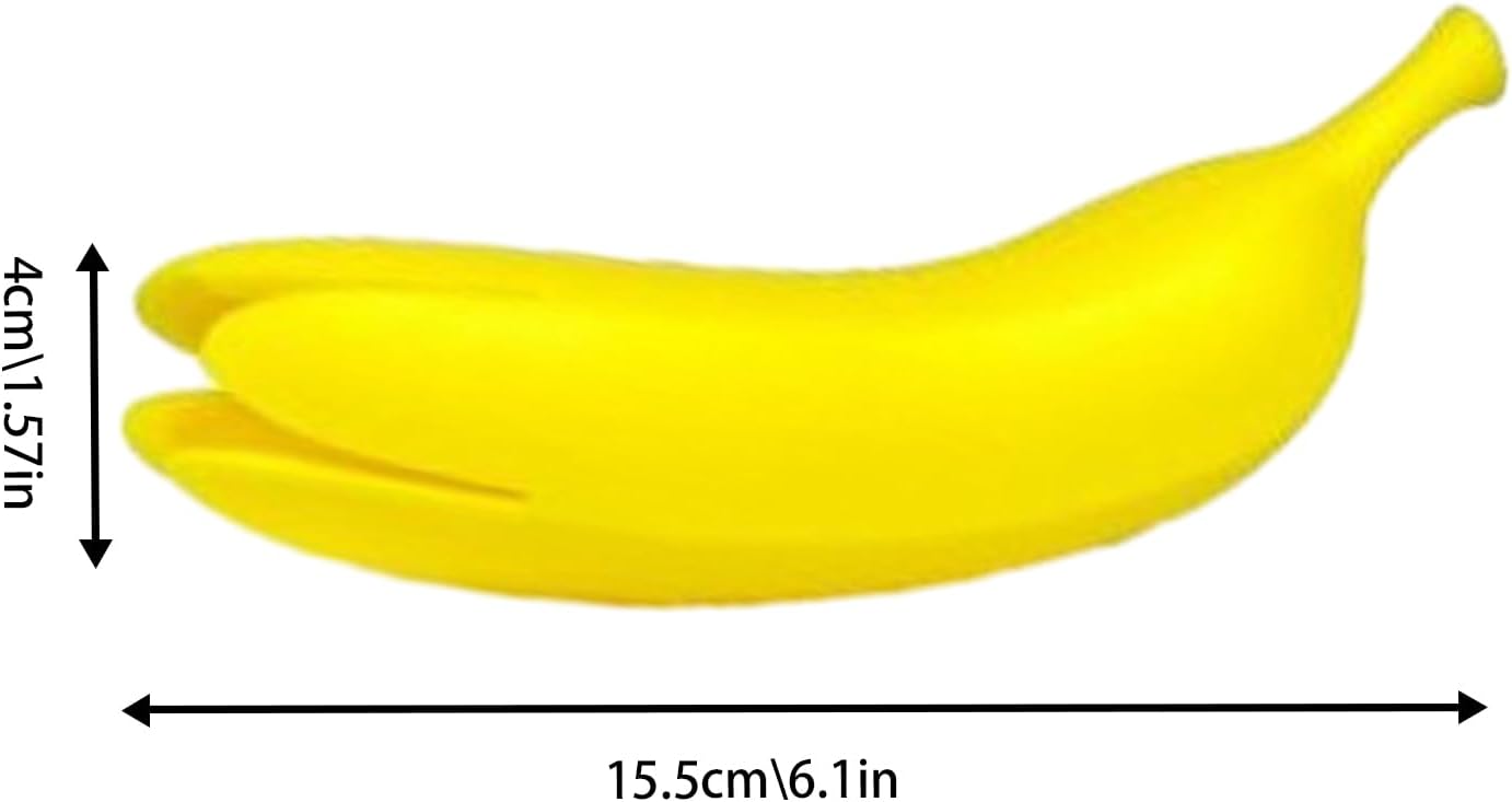 Yellow Banana Shaped Silicone Oven Mitts 1 Piece Heat Resistant Up to 240°C Scratch Resistant Suitable for Cast Iron Cookware Pans Dishwasher Safe