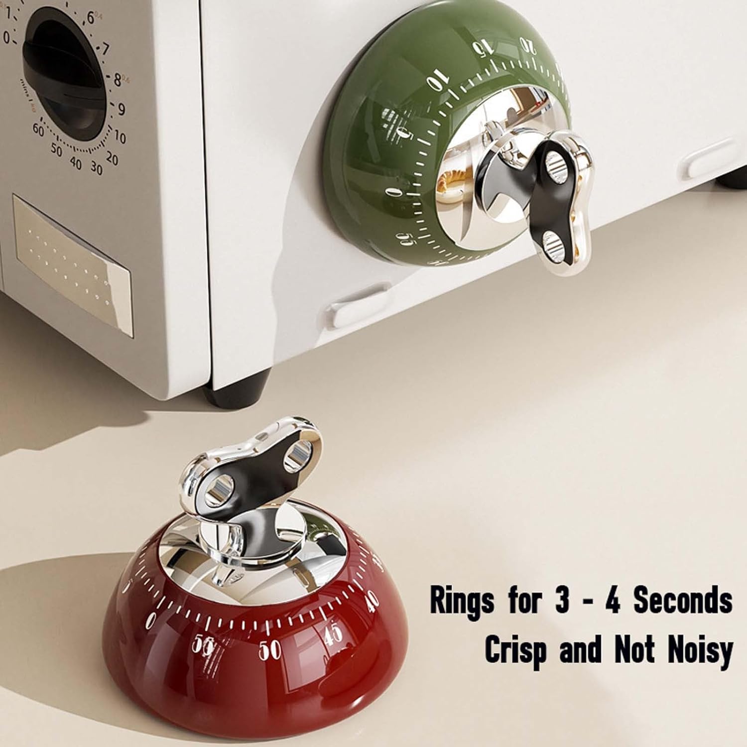 Magnetic Digital Kitchen Timer Matcha Green Countdown Up to 60 Minutes for Cooking Office Tasks and Studying