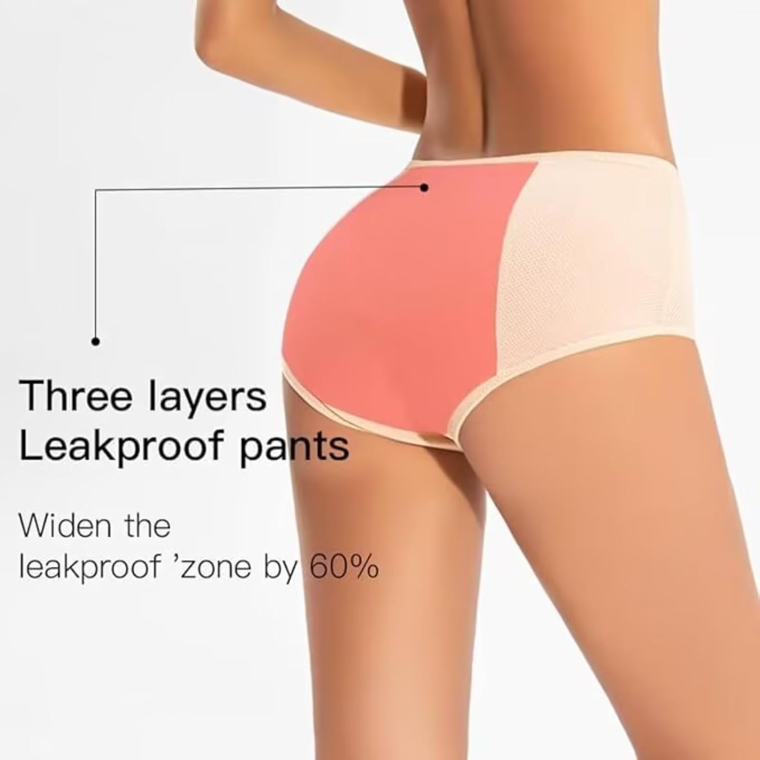 Women's 8-Pack L Size Multi-Colour Leakproof Briefs Underwear