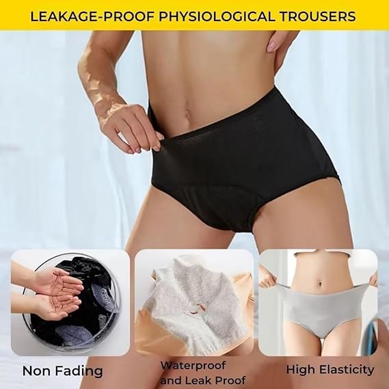Women's 8-Pack L Size Multi-Colour Leakproof Briefs Underwear