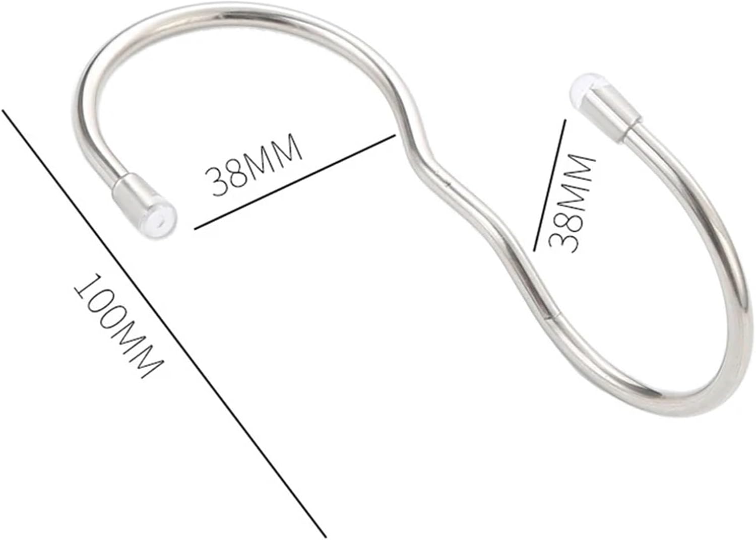 10 Black Stainless Steel Hooks for Kitchen Bathroom Garage