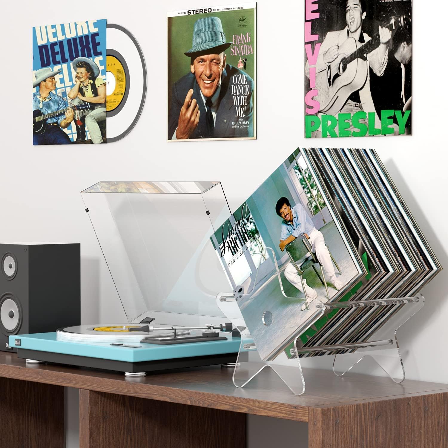 1 Piece Transparent Vinyl Record Holder Storage System Organizer for LP Records