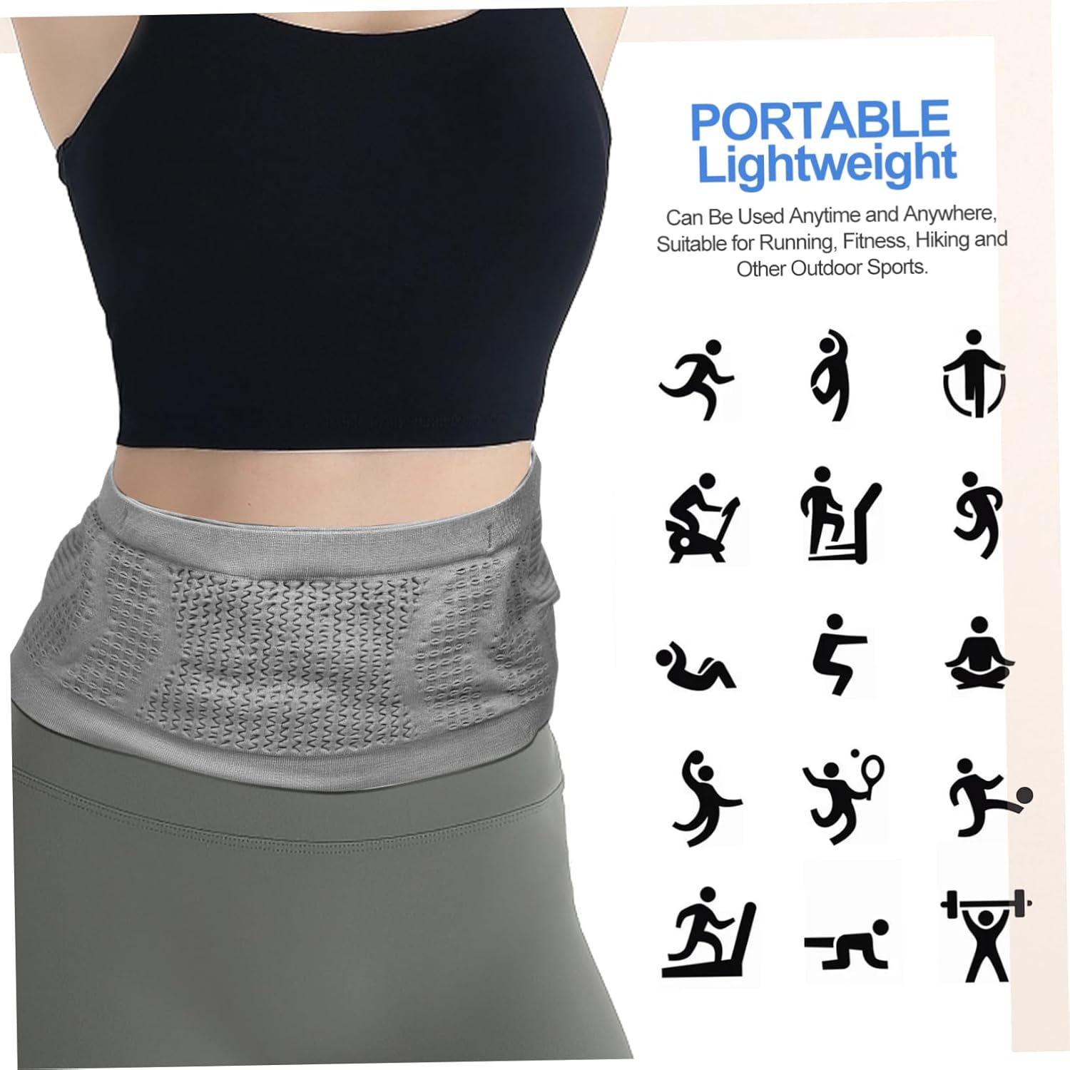 1 Piece Grey Unisex Lightweight Portable for Walking and Outdoor Activities