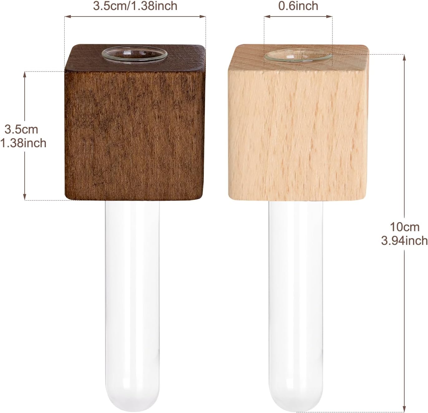 2 Pack Magnetic Wall Vases Mini Hydroponic Test Tubes for Home Decor