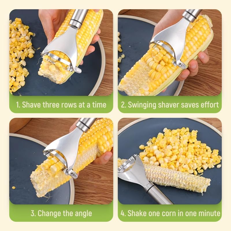Stainless Steel Corn Kernel Peeler Tool Fast Corn Separator Maize Granulator Efficient Kitchen Gadget