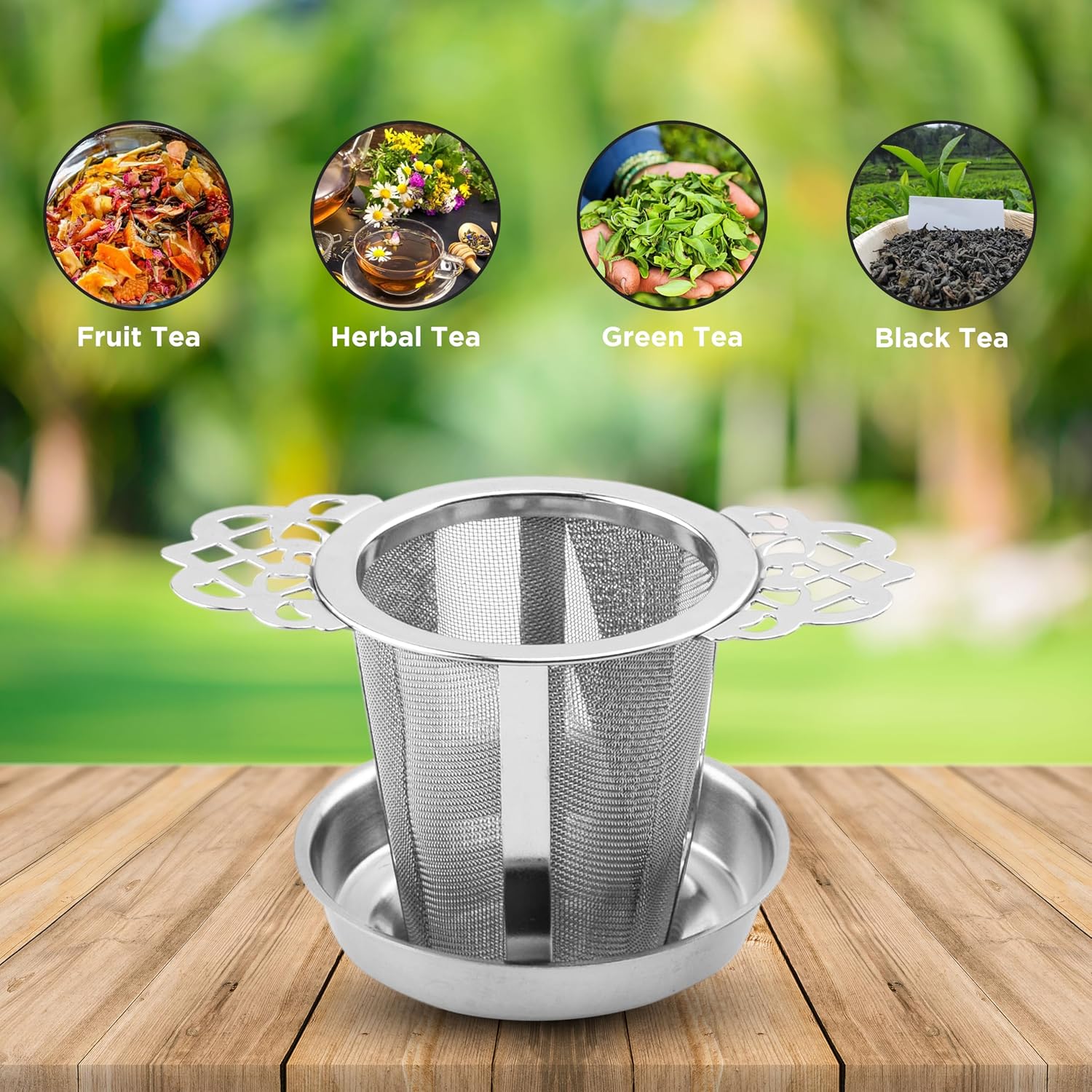 2 Pack Stainless Steel Tea Strainers for Loose Leaf Tea - Reusable Tea Filters