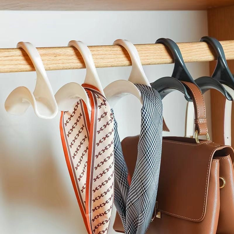 12 Pack Multi-functional Grey Clothes Hangers Space Saving Wardrobe Organisers