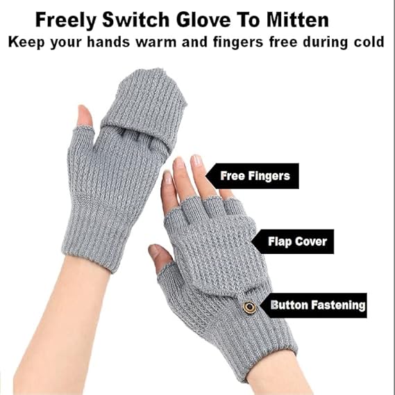 Women's Fingerless Gloves - 1 Pair - Warm Aprikot