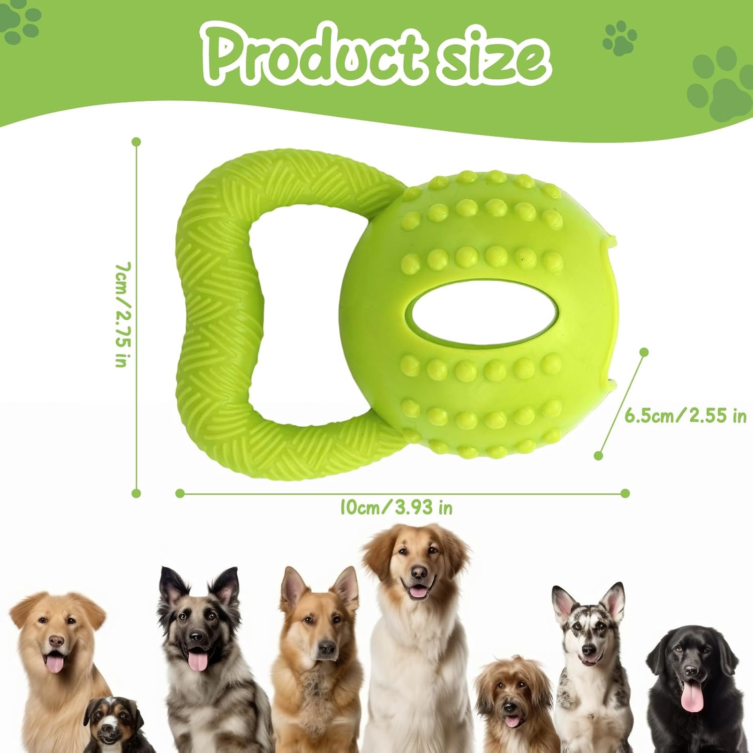 Interactive Chew Toy for Small Dogs Square Shaped Teeth Cleaning and Biting Plaything