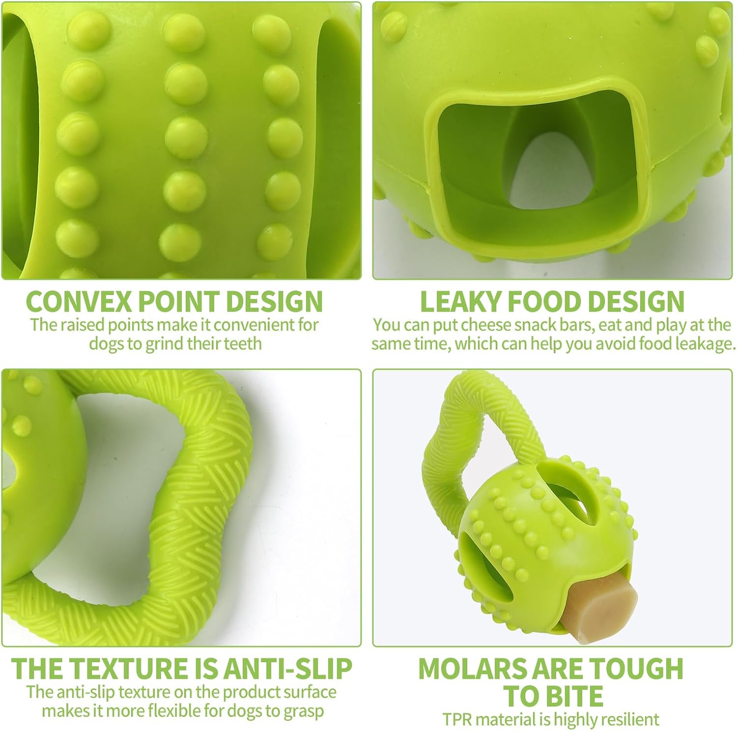 Interactive Chew Toy for Small Dogs Square Shaped Teeth Cleaning and Biting Plaything