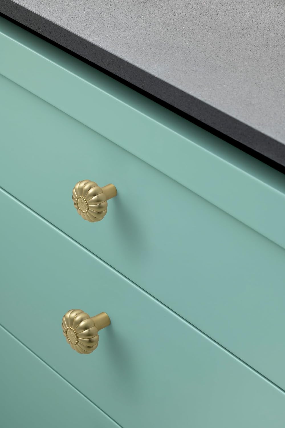 2 Pack 30mm Gold Cabinet Door Knobs Drawer Handles