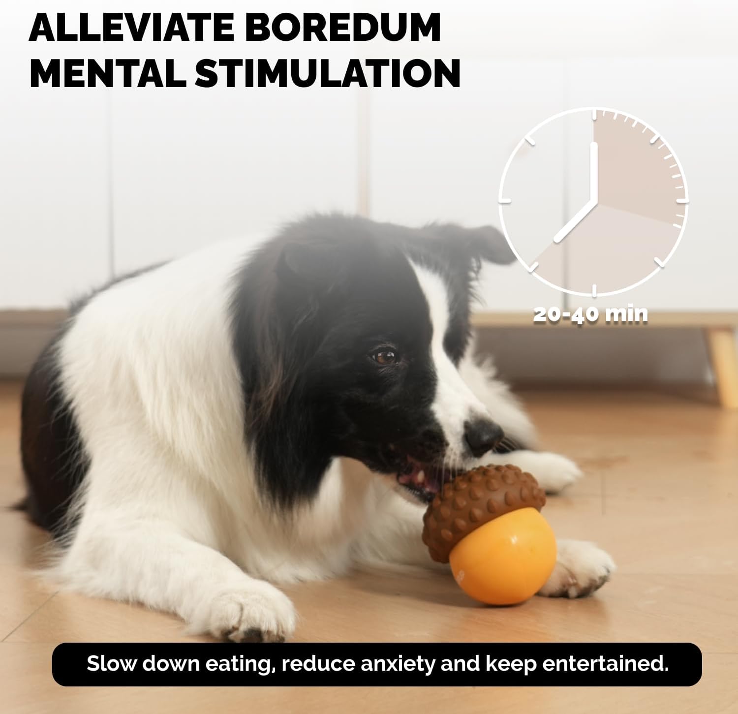 Interactive Food-Grade Silicone Dog Treat Dispenser Toy for Mental Stimulation and Healthy Eating with Removable Lid Dishwasher Safe Suitable for All Dog Sizes