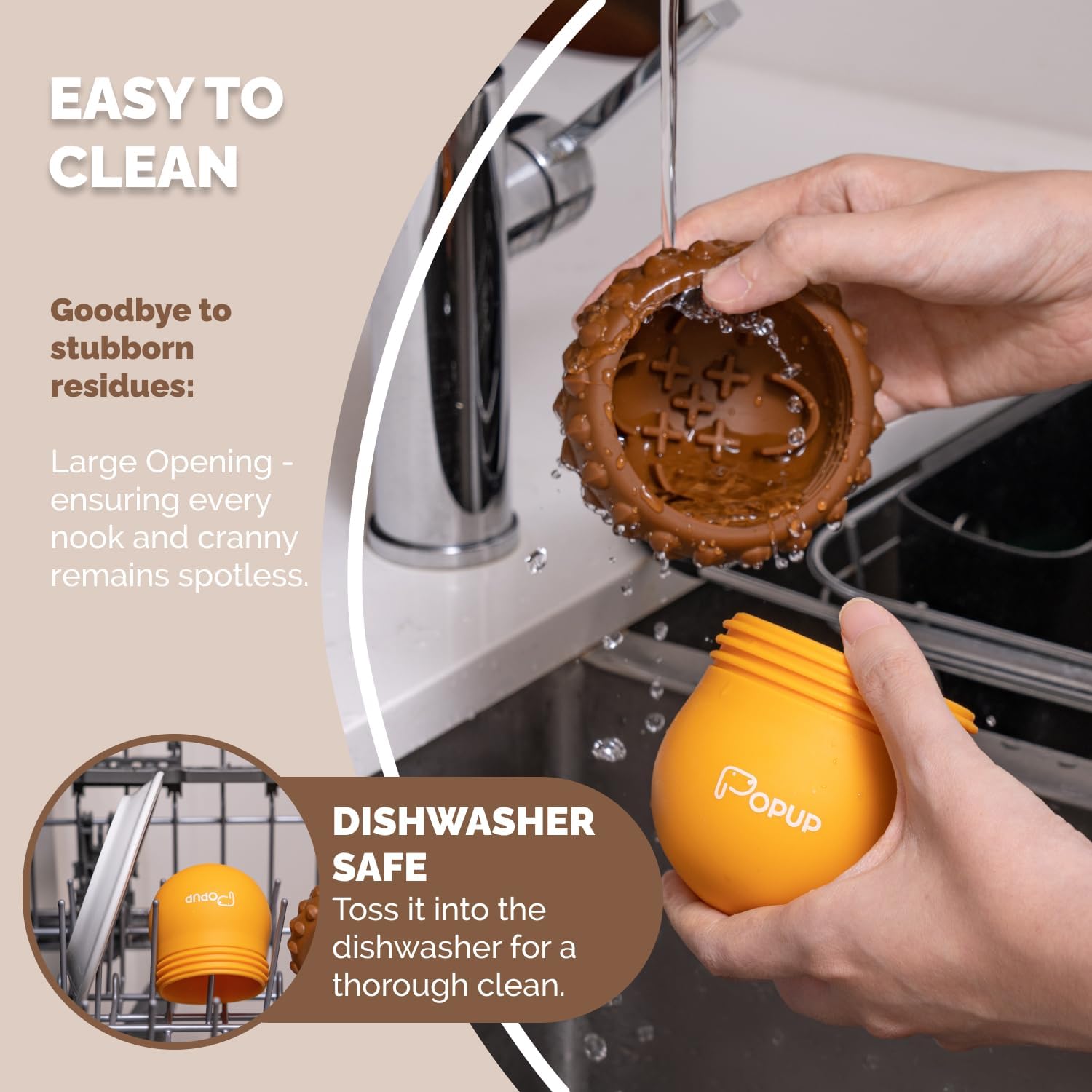 Interactive Food-Grade Silicone Dog Treat Dispenser Toy for Mental Stimulation and Healthy Eating with Removable Lid Dishwasher Safe Suitable for All Dog Sizes