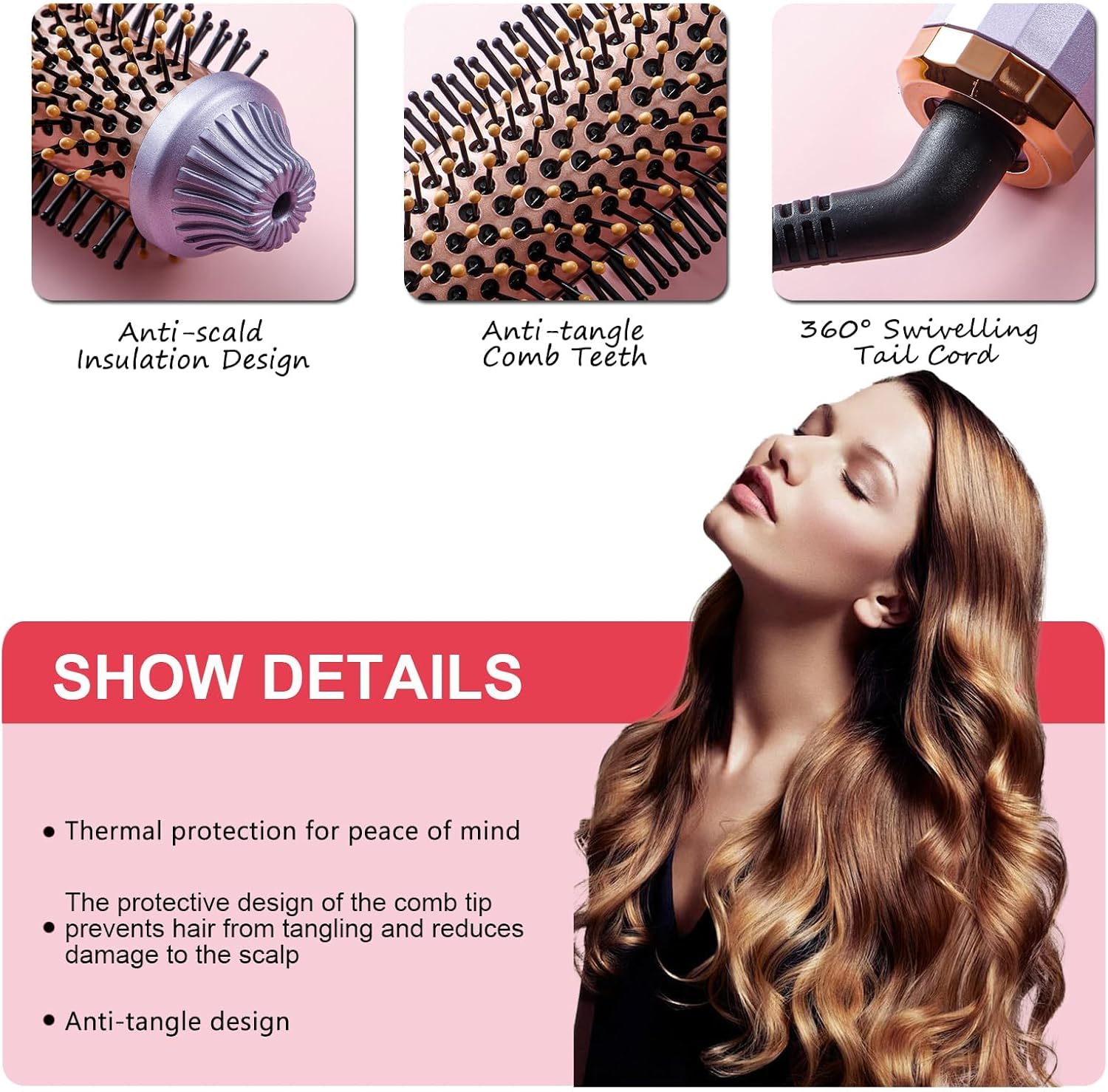1 Piece Automatic Curling Iron Hair Curler Styling Tool Purple