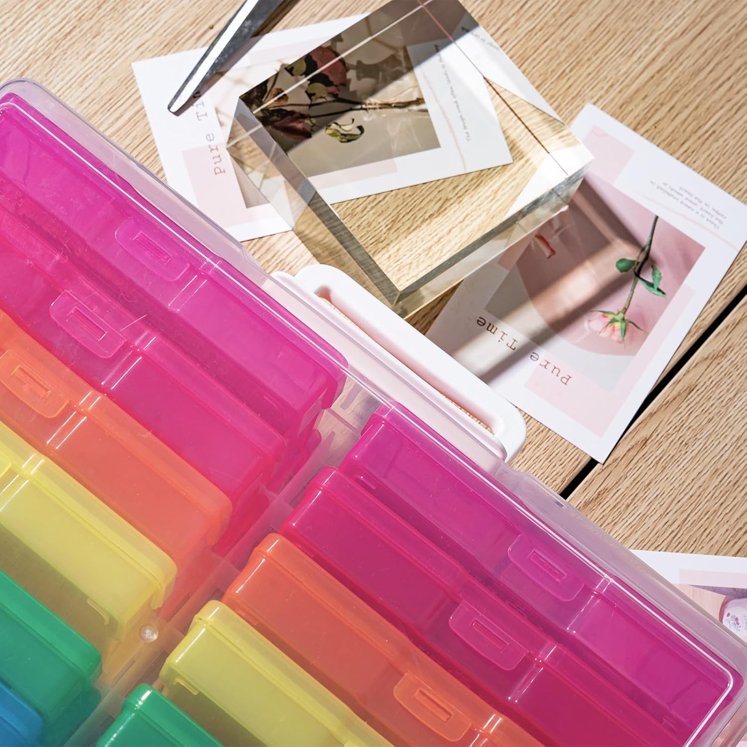 Photo Album Organizer 4x6 Inch Colourful Photo Storage Set