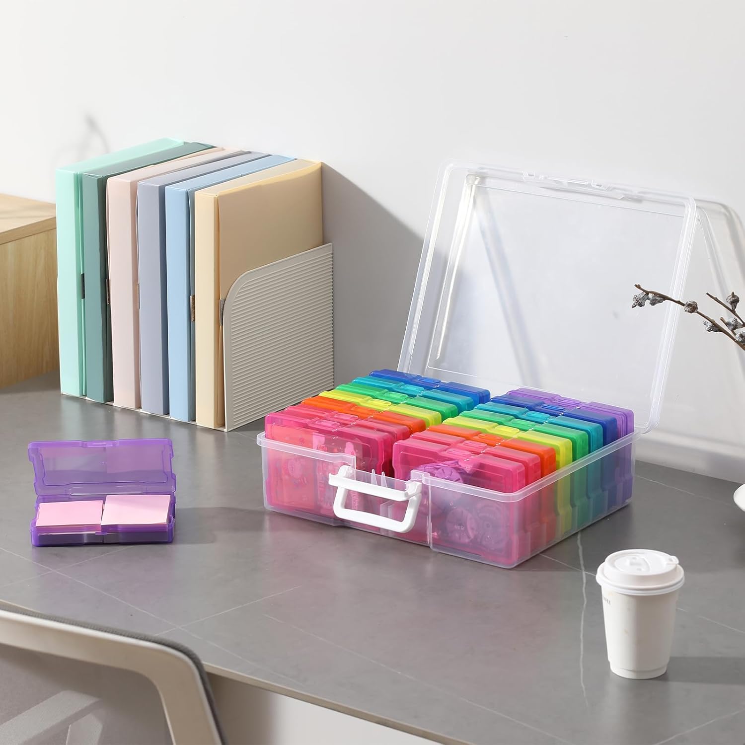 Photo Album Organizer 4x6 Inch Colourful Photo Storage Set