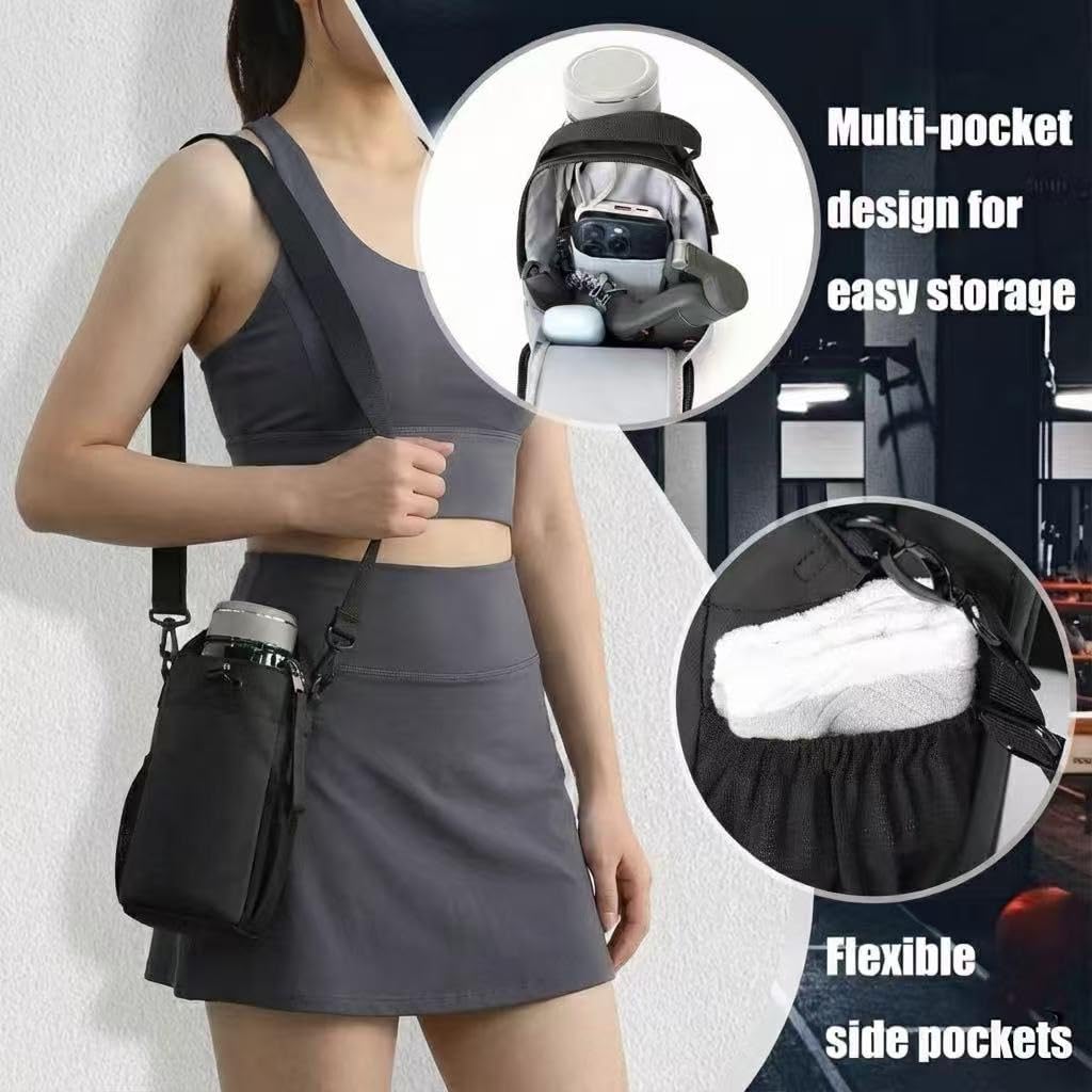 Magnetic Sports Bag - Water-resistant Fitness Tote - Portable Unisex Gym Travel Bag - Black