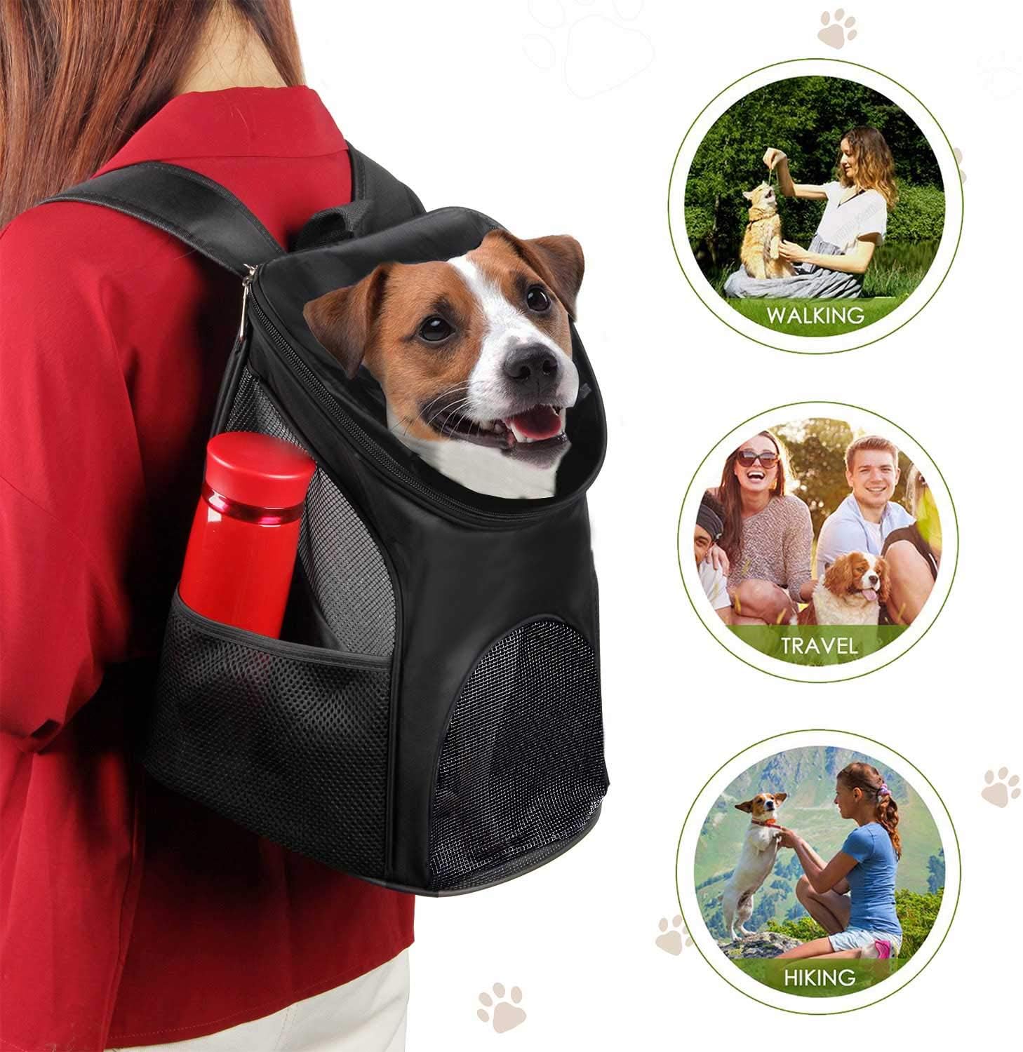 Pet Travel Carrier Backpack for Dogs and Cats Up to 8kg 36×31×45cm Blue