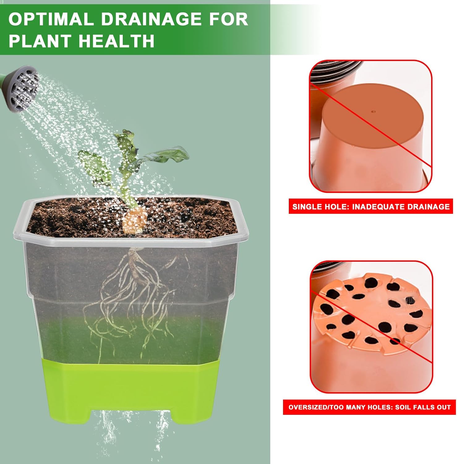 12 Pcs Reusable Green Seedling Starter Pots - Mini Succulent Planters for Seed Germination