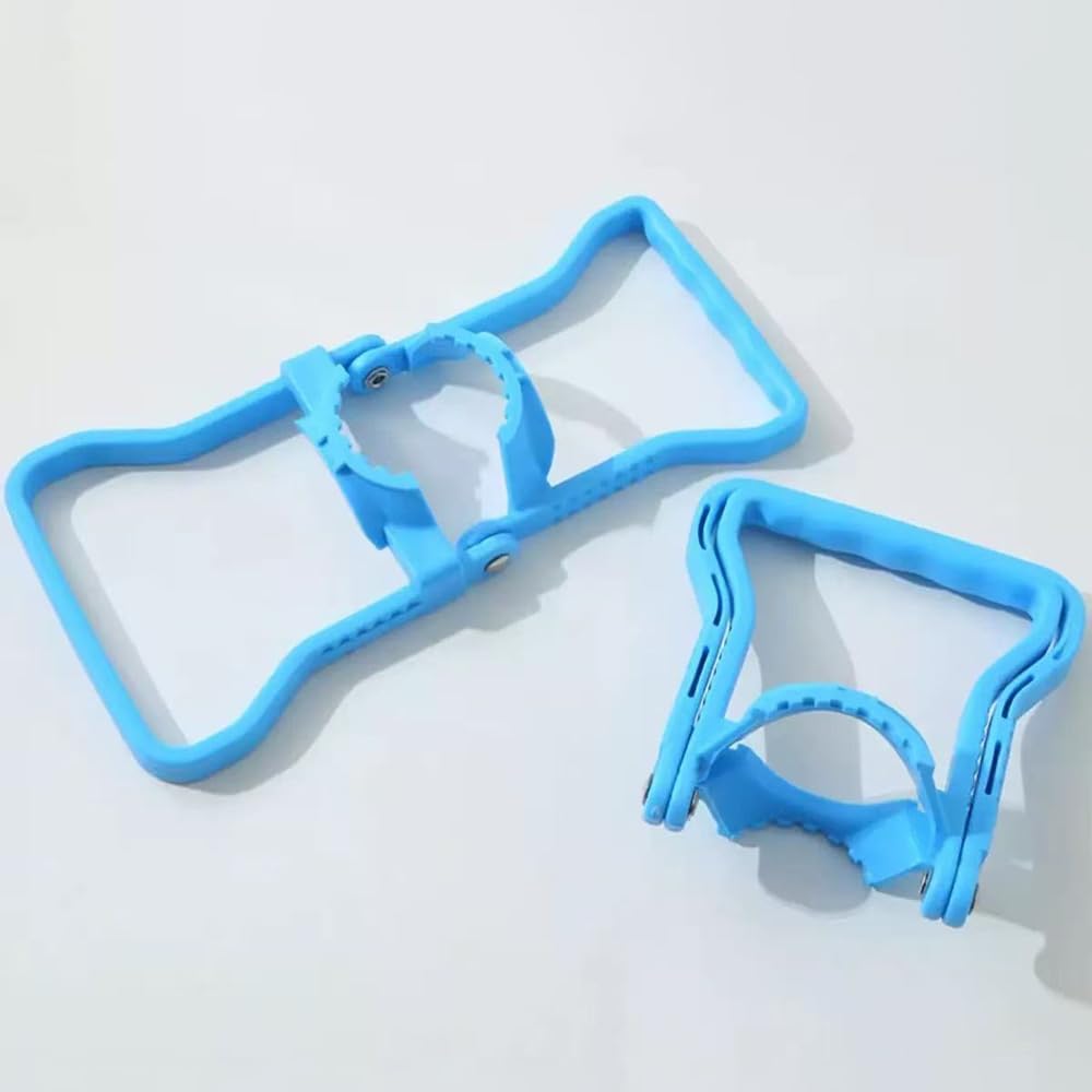 Blue Water Jug Handle 2 Pack with 5 Gallon Water Bottle Cap Heavy Duty Kettle Clamp