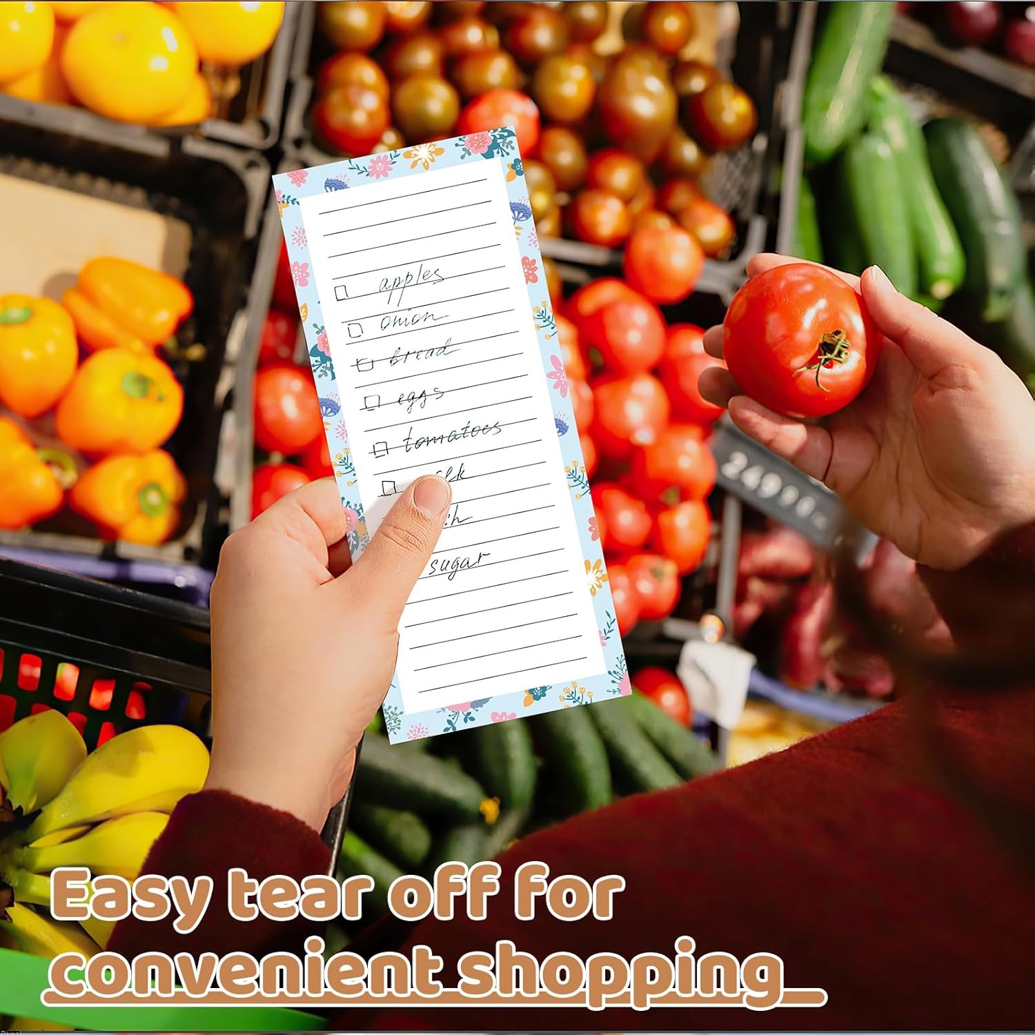 Magnetic Notepads with Pen Holder - 200 Sheets - 4 Pack for Refrigerator - Ideal for Grocery Lists & To-Do Lists