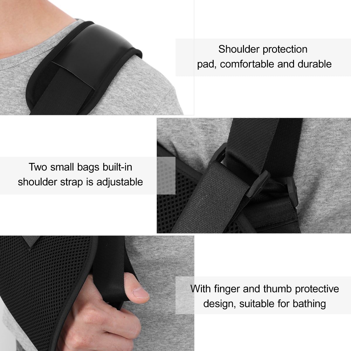 Adjustable Breathable Arm Sling Shoulder Immobilizer Support Brace Universal for Men Women Left Right Arm