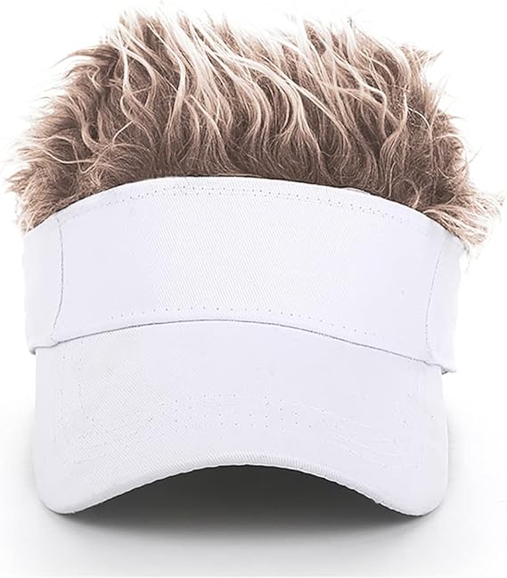 Winter Beanie with Funny Wig - Adjustable Novelty Cap for Festivals & Carnivals - Unique Gift Idea
